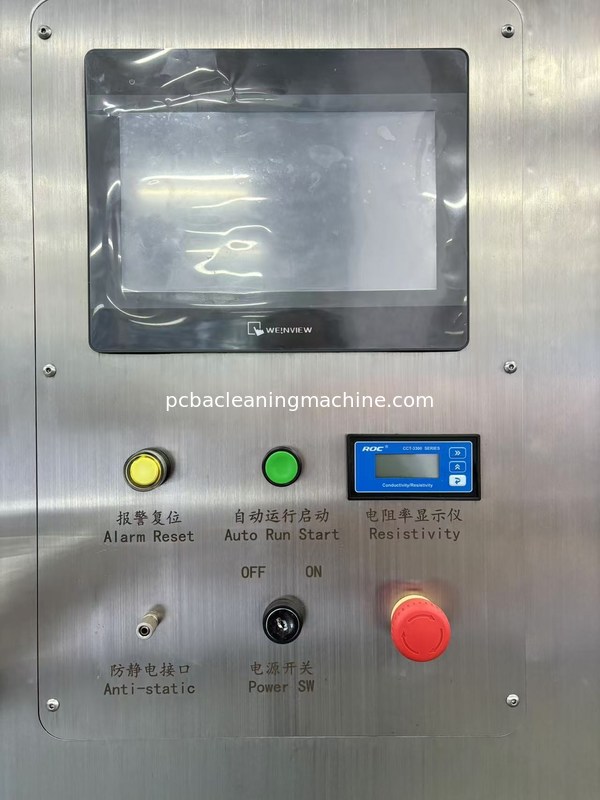 Máy khử chảy phun rửa kiểu mẻ PCBA với 3 ống phun 2 lớp Giỏ PCBA 1 tủ rửa