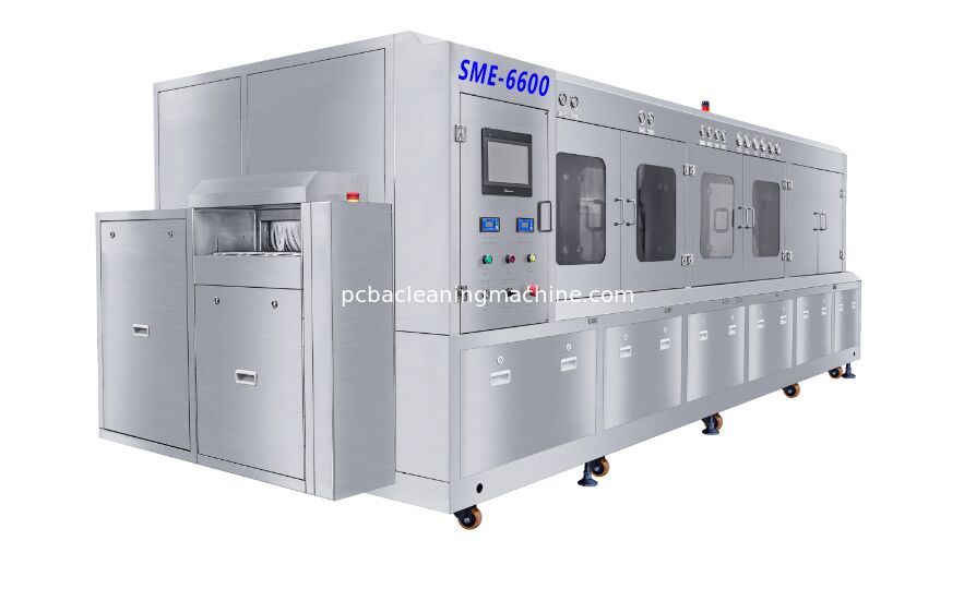 SME-5200 tự động với bộ phận rửa, bộ phận xả, bộ phận sấy, bộ phận xoay, bộ phận giỏ làm sạch, bộ phận điều khiển điện làm sạch và sấy khô các chi tiết, sẵn sàng.