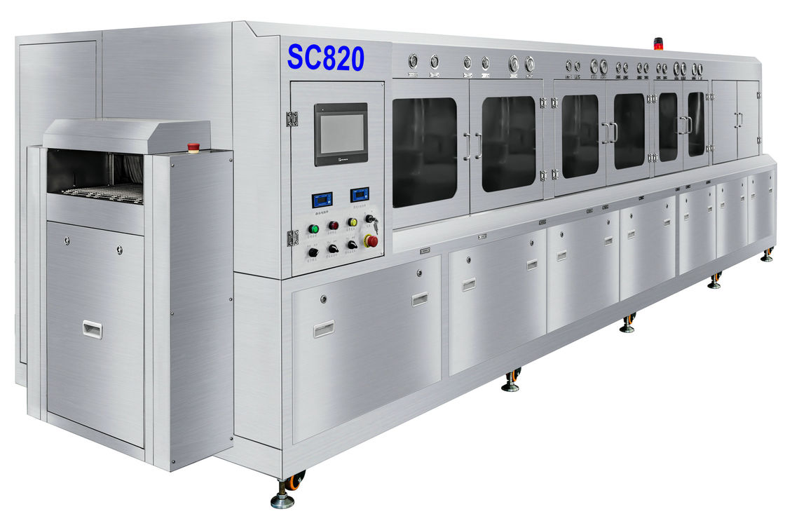 Máy giặt hóa chất thông lượng đóng gói chất bán dẫn Sus304 Lưới rộng 600mm cho các bộ phận IGBT, IPM và LEADFRAME