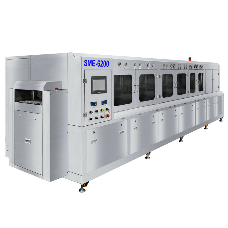 Đóng gói trước SEMI Sip trong thiết bị làm sạch dòng chảy với băng tải chiều rộng 600mm và được CE phê duyệt