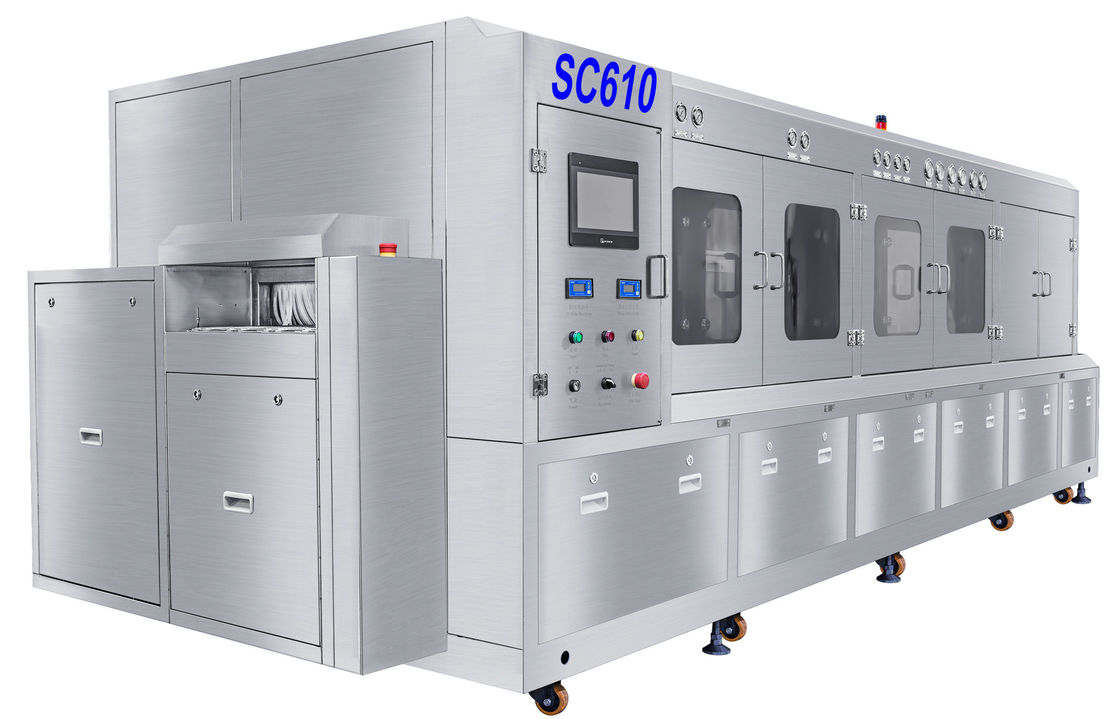 Chiều rộng lưới băng tải 600mm Máy khử nước DI, Máy rửa thông lượng bán phần áp suất cao