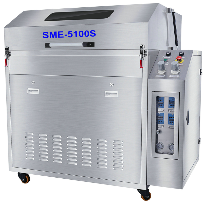 Máy phun sơn tự động loại bỏ lớp phủ phù hợp và máy làm sạch bằng khí nén cho các pallet phù hợp